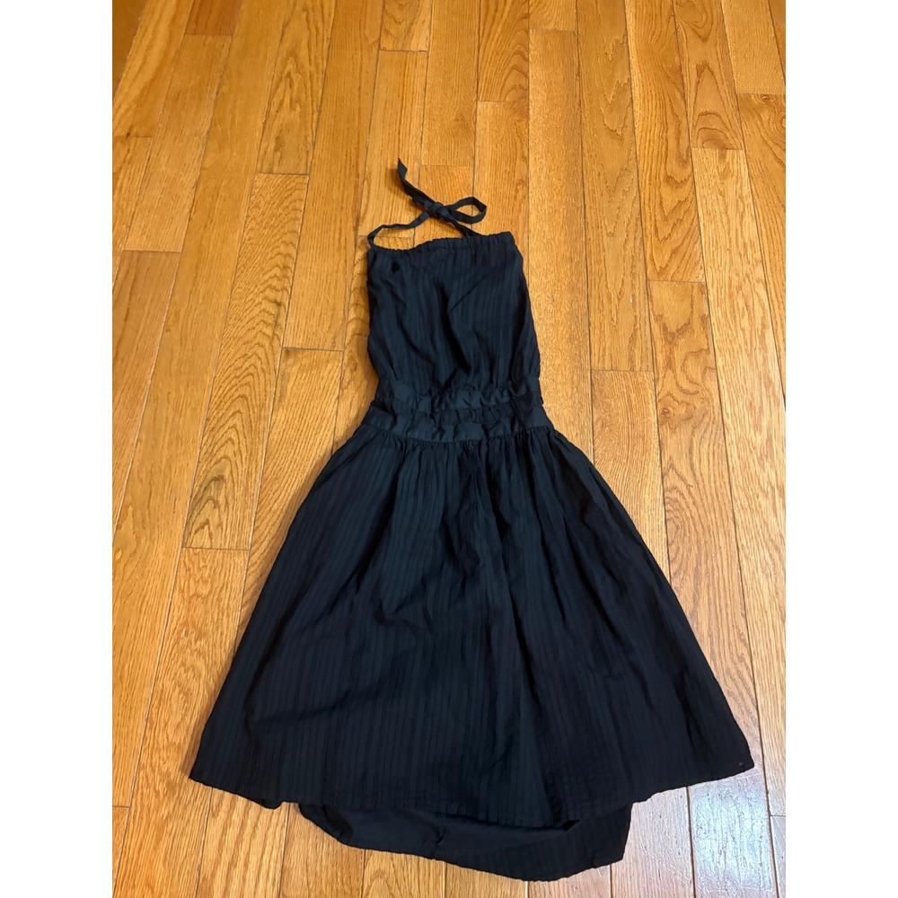 Wild Fable Black Halter Neck Smocked Waist Open Back Mini Dress Small